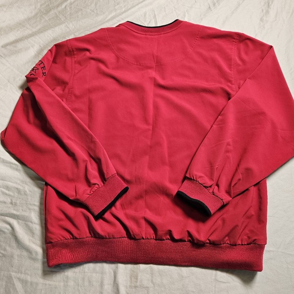 Cutter & Buck Mens L WeatherTec Red‎ Pullover Golf Windbreaker Jacket Wind Shirt - Picture 9 of 10